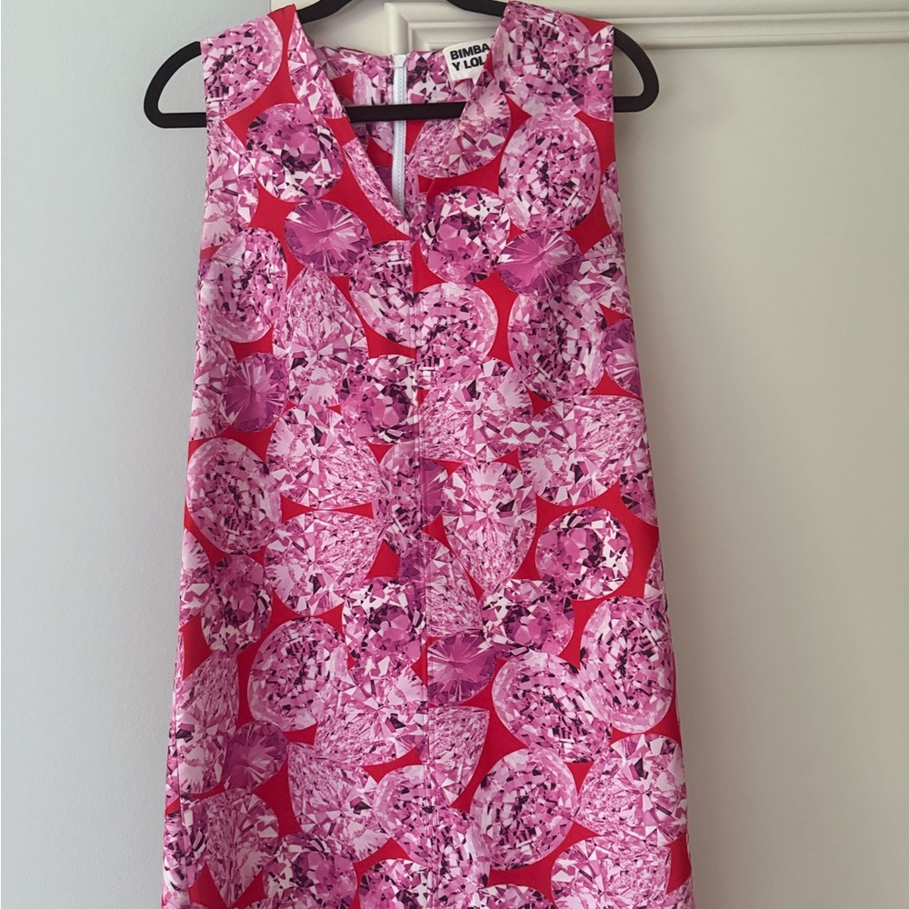 Pink and White Floral V-Neck Mini Sundress